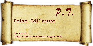 Peltz Tézeusz névjegykártya